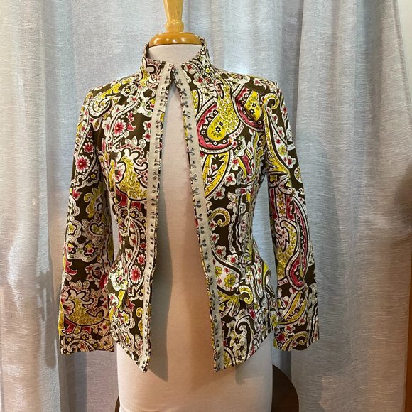 Etcetera Paisley Jacket Size 4 - Picture 1 of 9